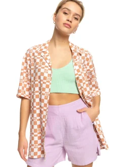 Femme Roxy Aloha Sunset Check - Chemise Manches Courtes Pour Femme