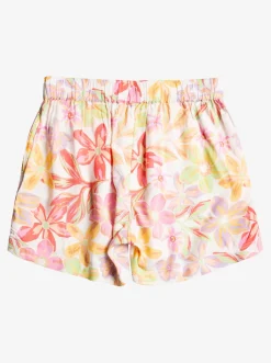 Femme Roxy Blue Ocean Floor - Short Taille Elastique Pour Fille 4-16