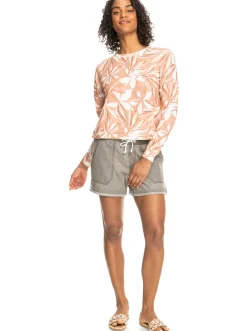 Femme Roxy Current Mood - Haut En Tricot Cotele A Manches Longues Pour Femme