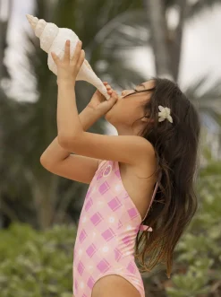 Femme Roxy Flower Plaid - Maillot De Bain Une Piece Pour Fille 2-7 Ans