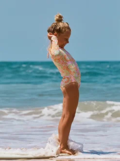 Femme Roxy Happiness Feeling - Lycra Une Piece Manches Longues Pour Fille 2-7 Ans