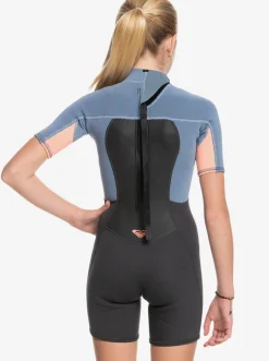 Femme Roxy 2/2Mm Prologue - Springsuit Manches Courtes Back Zip Pour Fille 8-16 Ans