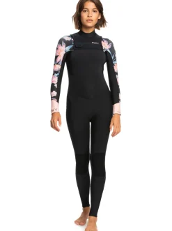 Femme Roxy 3/2Mm Swell Series - Combinaison De Surf Zip Poitrine Pour Femme