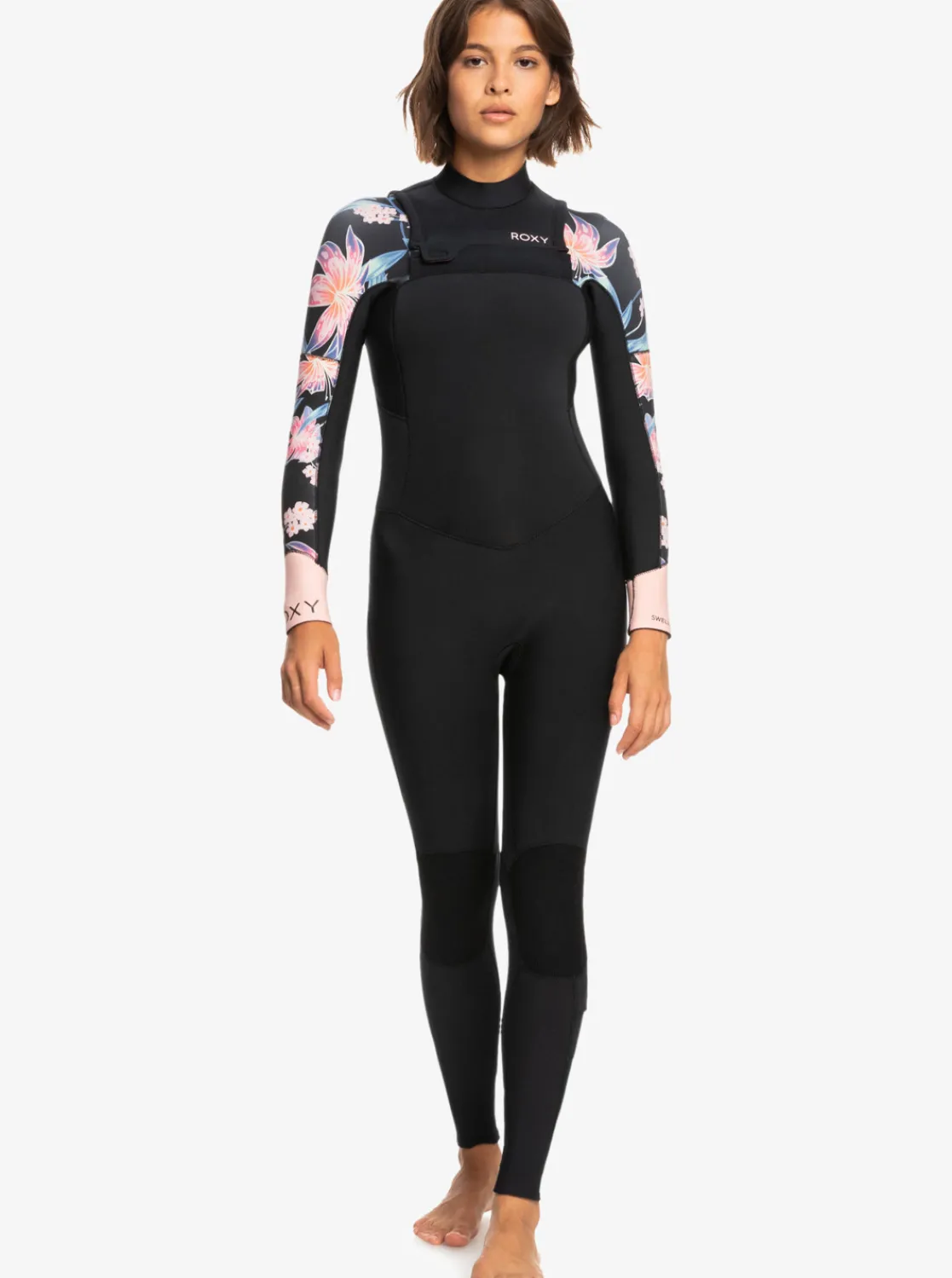 Femme Roxy 4/3Mm Swell Series - Combinaison De Surf Zip Poitrine Pour Femme