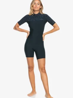Femme Roxy 2Mm Swell Series - Springsuit Manches Courtes Back Zip Pour Femme