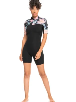 Femme Roxy 2Mm Swell Series - Springsuit Manches Courtes Back Zip Pour Femme