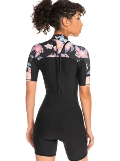 Femme Roxy 2Mm Swell Series - Springsuit Manches Courtes Back Zip Pour Femme