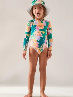 Femme Roxy Paradisiac Island - Lycra Une Piece Manches Longues Pour Fille 2-7 Ans