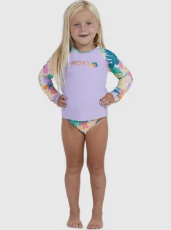 Femme Roxy Paradisiac Island - Lycra A Manches Longues Pour Fille 2-7 Ans