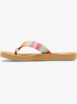 Femme Roxy Porto Raffia - Tongs Pour Fille