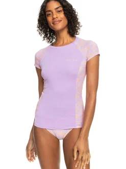 Femme Roxy Printed - Lycra Chest-Zip A Manches Courtes Pour Femme