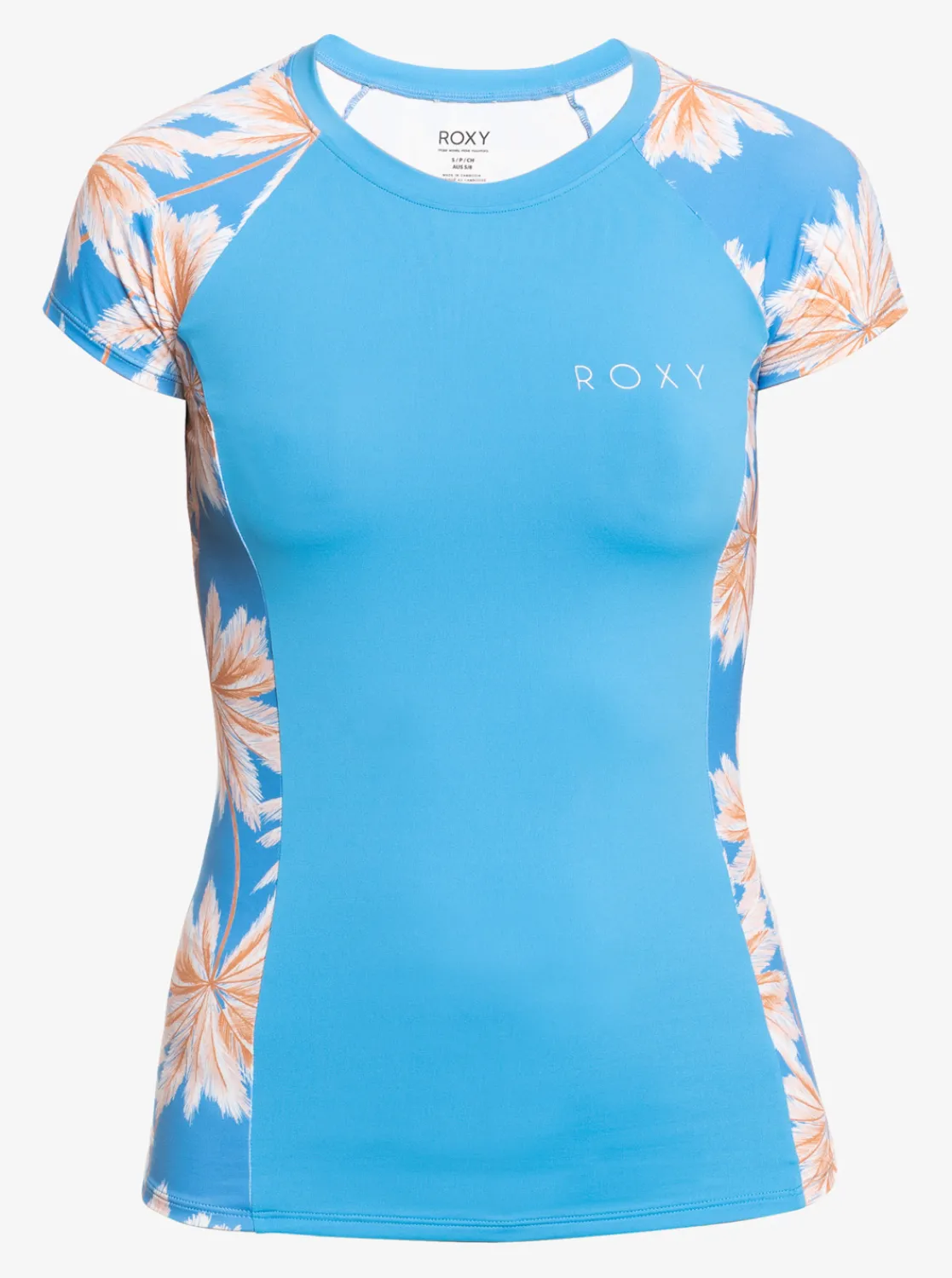 Femme Roxy Printed - Lycra Chest-Zip A Manches Courtes Pour Femme