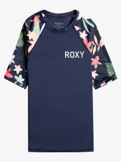 Femme Roxy Printed Sleeves - Lycra A Manches 3/4 Pour Filles 6-16 Ans