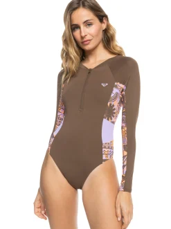 Femme Roxy Splice It Up - Maillot Une Piece Manche Longue Pour Femme